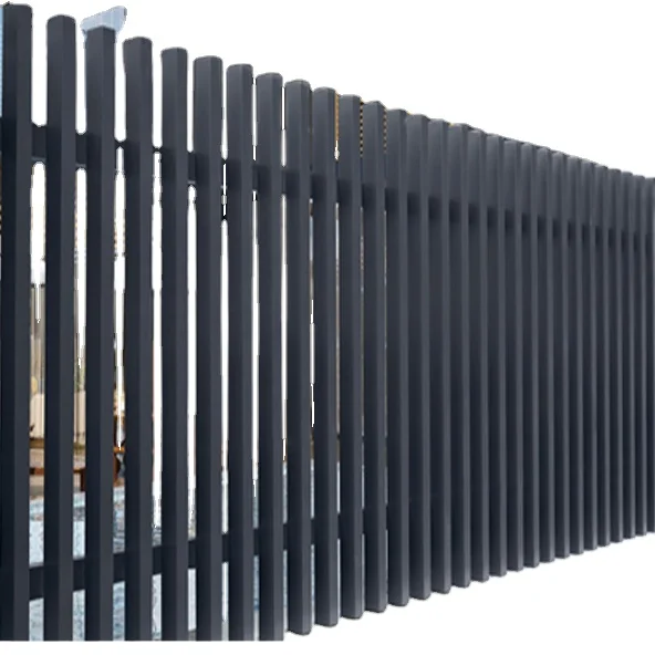 Decoration vertical square tube metal fence designs Aluminum fence