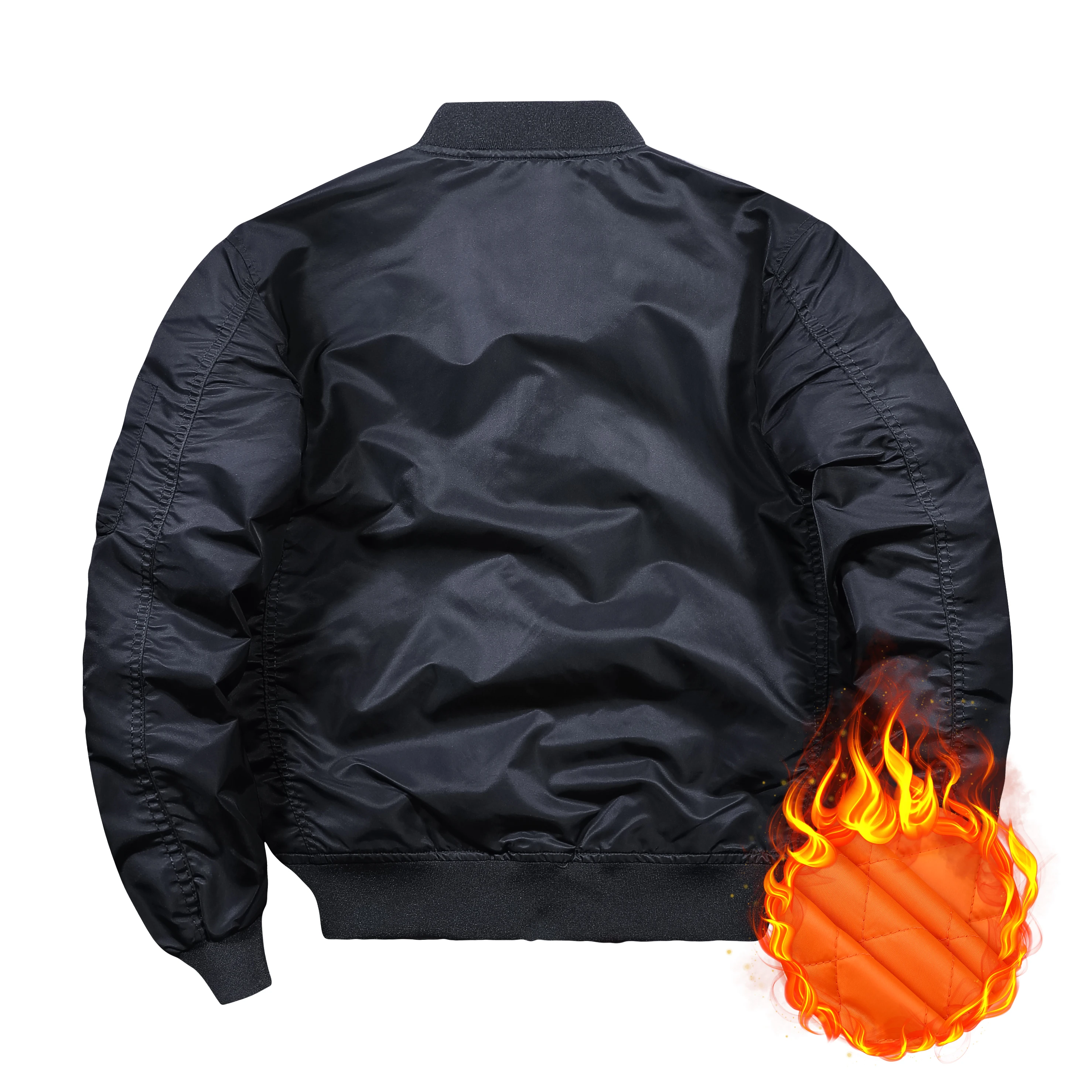 MJQ22 Unisex Popular Warm padded Outdoor Satin Bomber Green Black Winter Jacket wholesale coaches jacket