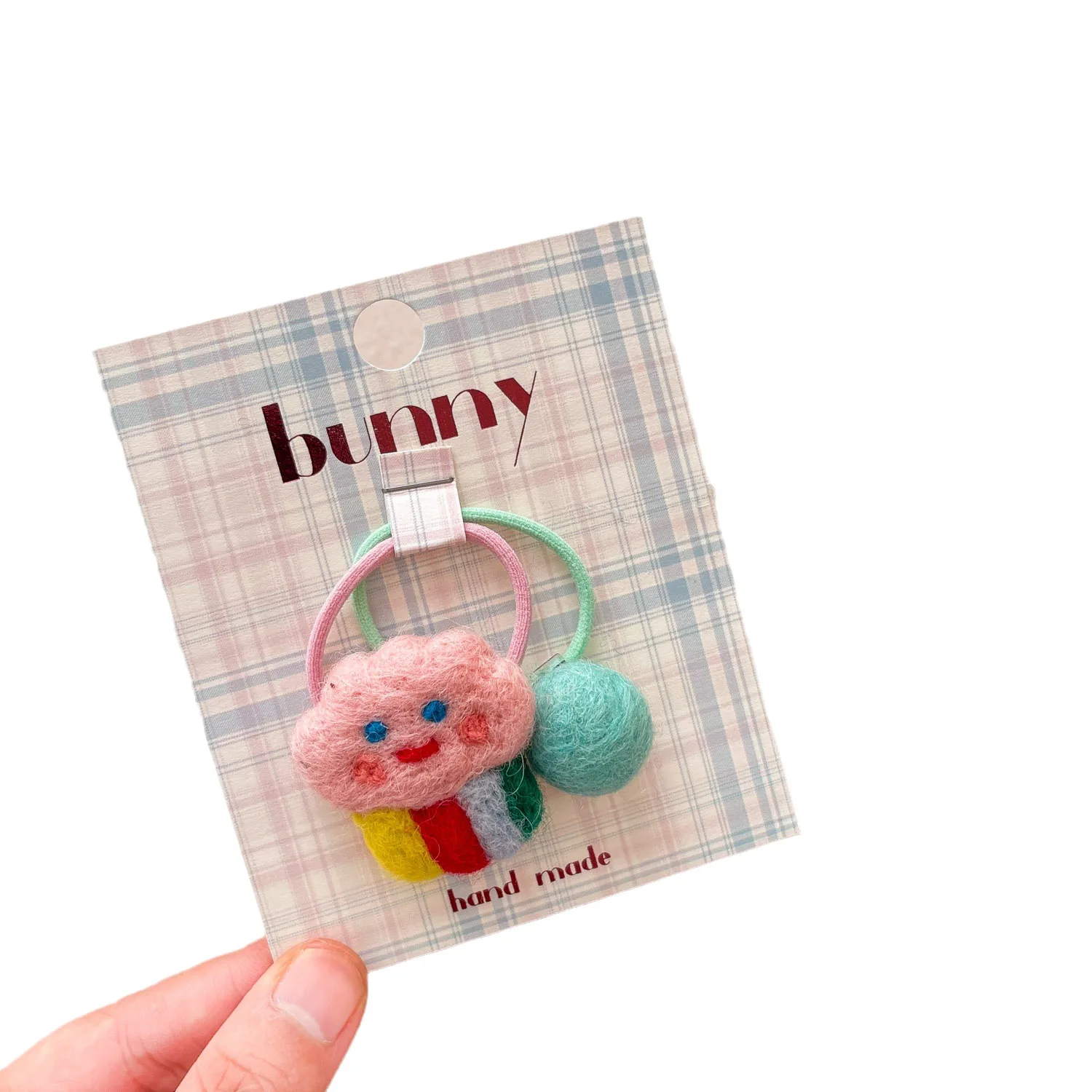 GEERDENG Wholesale Korean Style Cute Hair Tie Set For Kids Autumn And Winter Felt Elastic Hair Ties For Kids