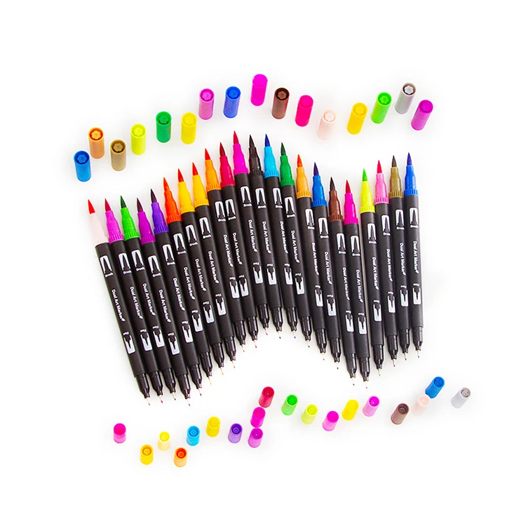 Promotional Watercolor Brush Pen 60 72 100 120 Colors Real Brush Tip Painting Water Color Pen Color Marker Pen