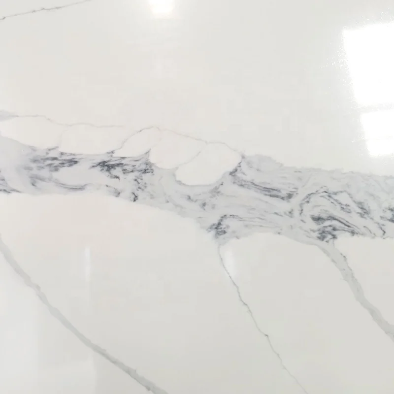  Horizon белый кварцевый камень Calacatta с золотистыми венами кварцевые кухонные столешницы