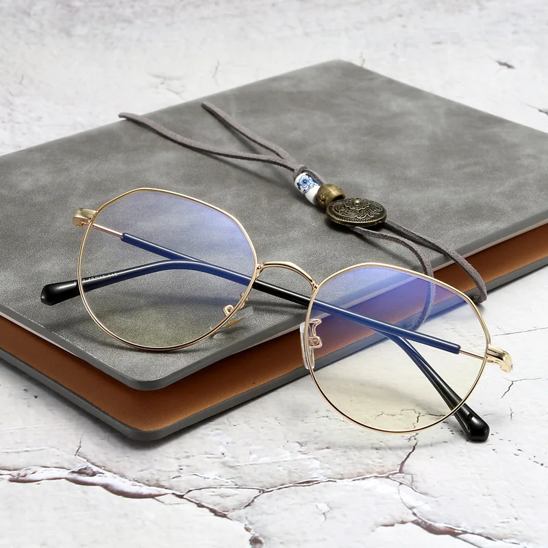 
SKYWAY Computer Glasses Anti Blue Light Vintage Oversized Anti-Bluelight Blocking Metal Optical Glasses Frame For Women Mens 