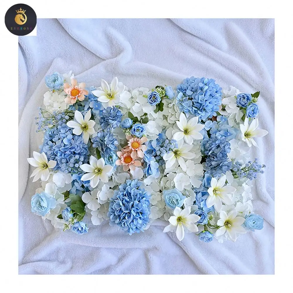 ev 139 Small Flower Wall D110 Blue Style Artificial Flower Wall Wedding Party Background Decoration High Quality