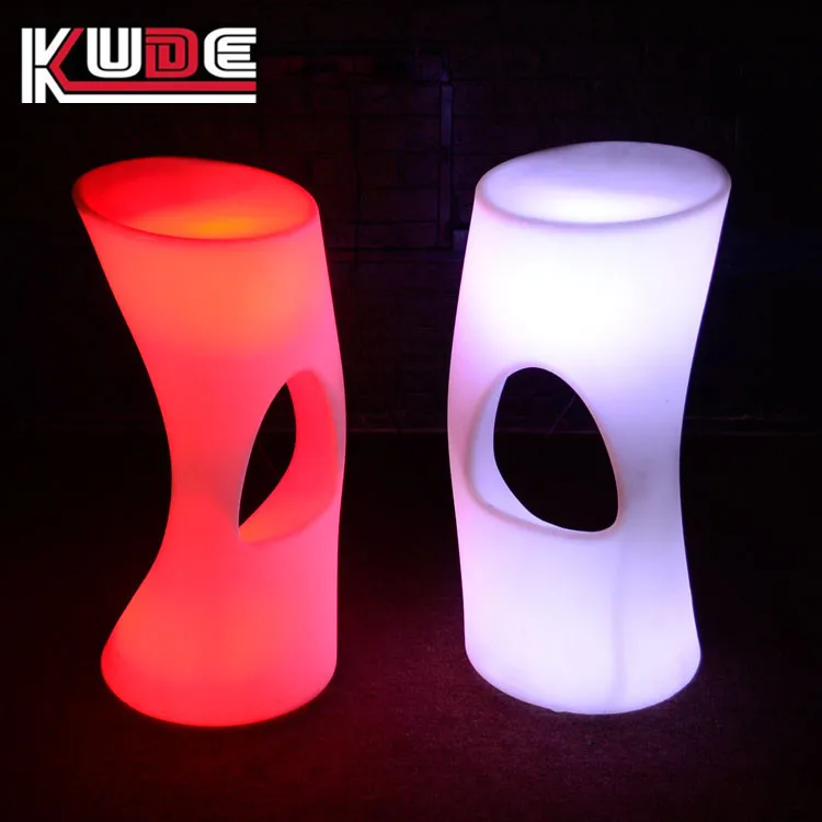 Wholesale led furniture colors change bar furniture bar table seat high chair bar stool for party nightclub hotel