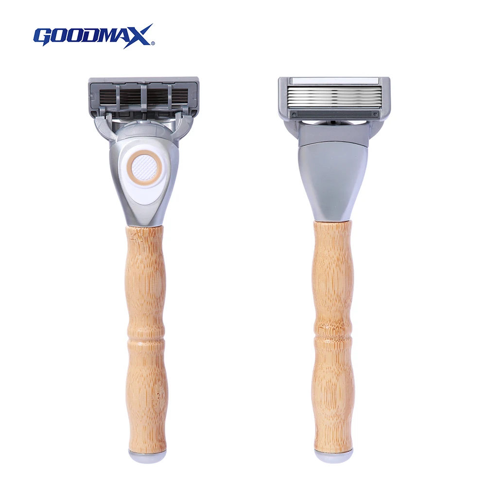 Eco-friendly Razor Six Blade Bamboo Shaving Razor for Men Hair