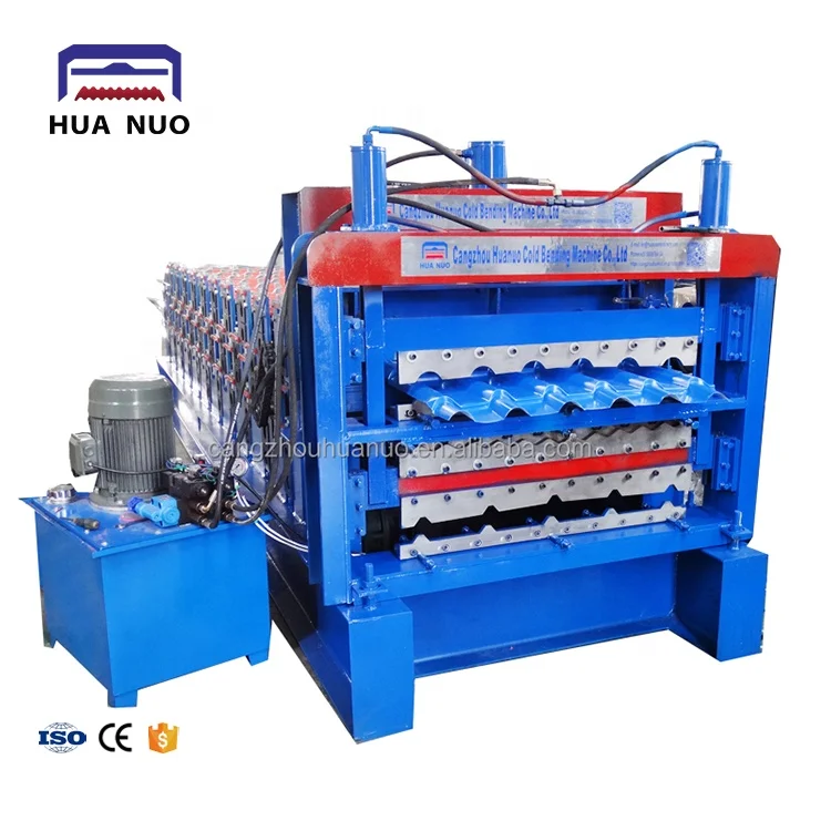 Automatic Rolling Wall Panel Roll Forming 1000 Roofing Making Glazed Tile Roof Machine