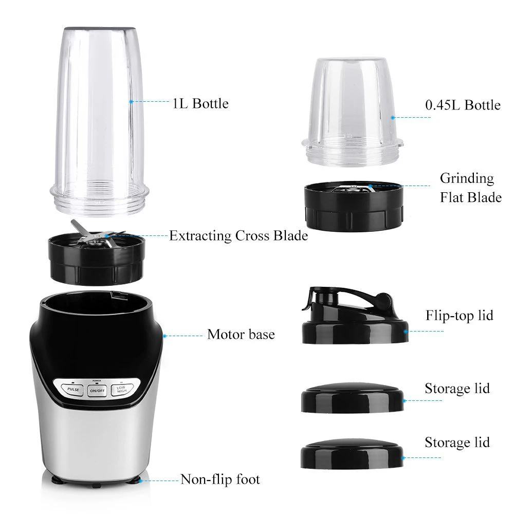 1000W professional kitchen blender with grinder easy to clean