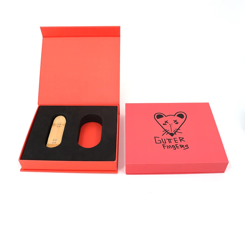 Customized Brand Red Magnetic Closure Paper Gift Box for Car Accessories Rectangular Folded Gift Packaging Box With EVA Insert