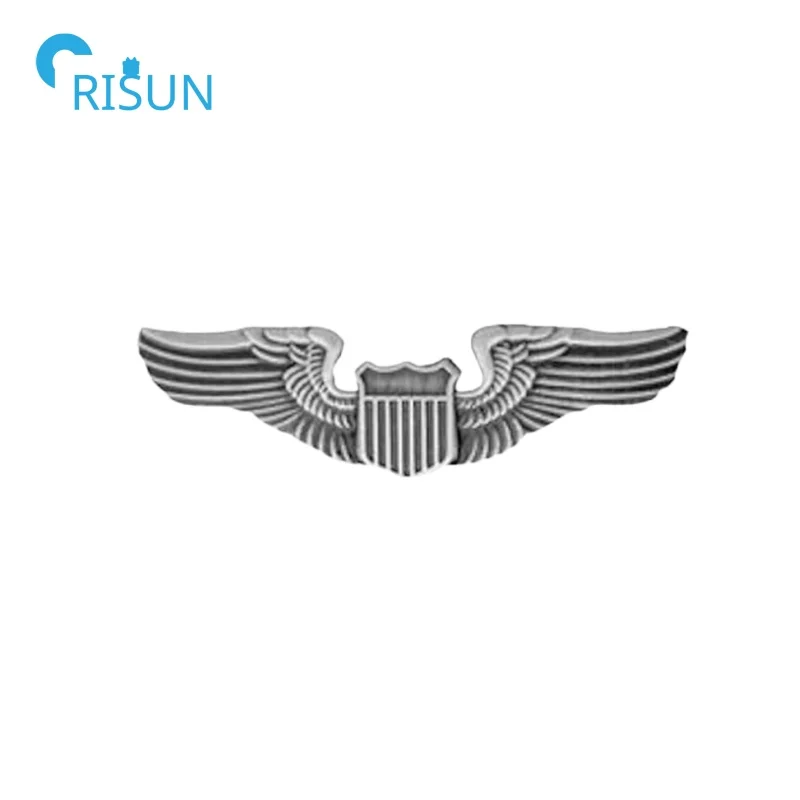 Factory Manufacturer 3D Wing Pins Custom Metal Aviator Wings Pin Senior Aircrew Wing Lapel Pin Badge