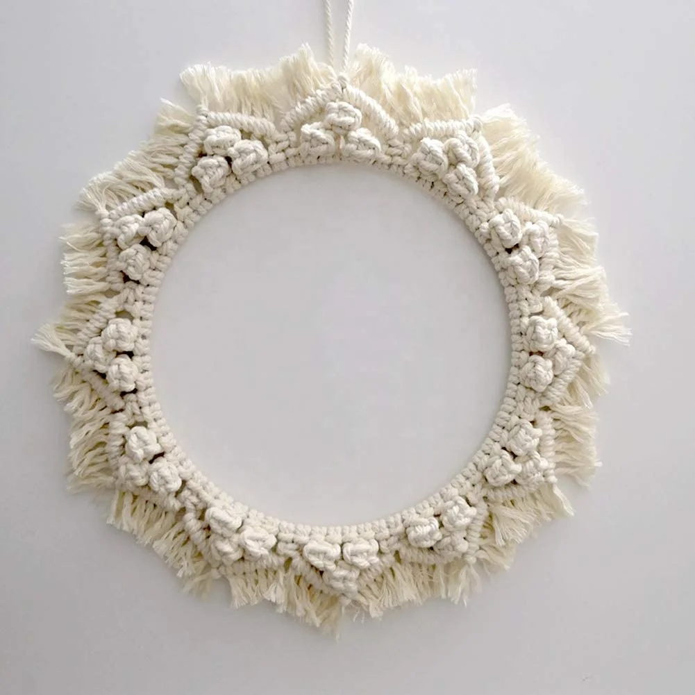 Bohemian Handmade Macrame Wall Mirror Antique Mirror Wall Art Decor For Living Room Bedroom