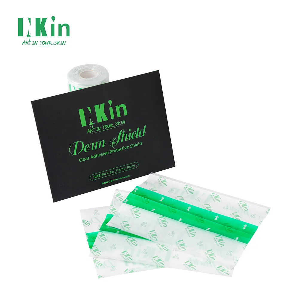 INkin 15cm X 20cm 5sheets Hypoallergenic flexible breathable waterproof Clear Tattoo Premium Derm Shield tattoo aftercare film