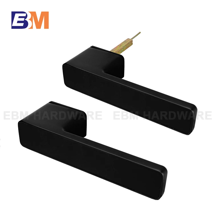 Modern design italian interior door handle magnetic mute bedroom door lock handle set black wooden door handle lock