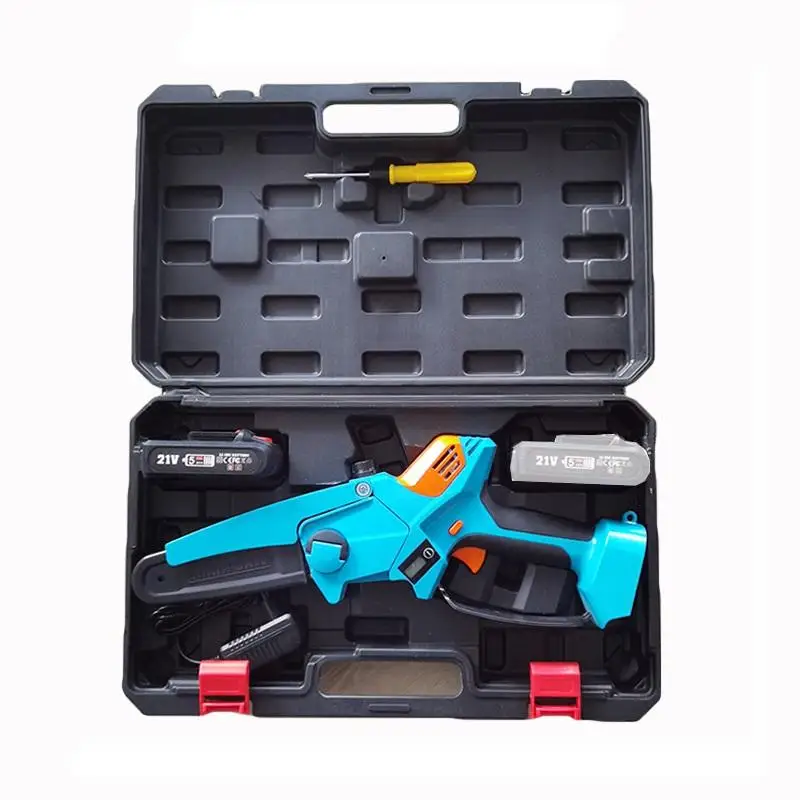 6inch Portable Handheld  Working Light Lithium Chain saw Battery Cordless  powerful  Mini Electric Chainsaw