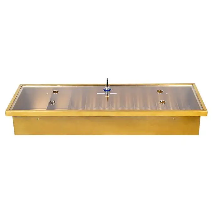 YH 12 Rows High Quality Gold Square Metal Chip Tray With Lock For Gambling Table