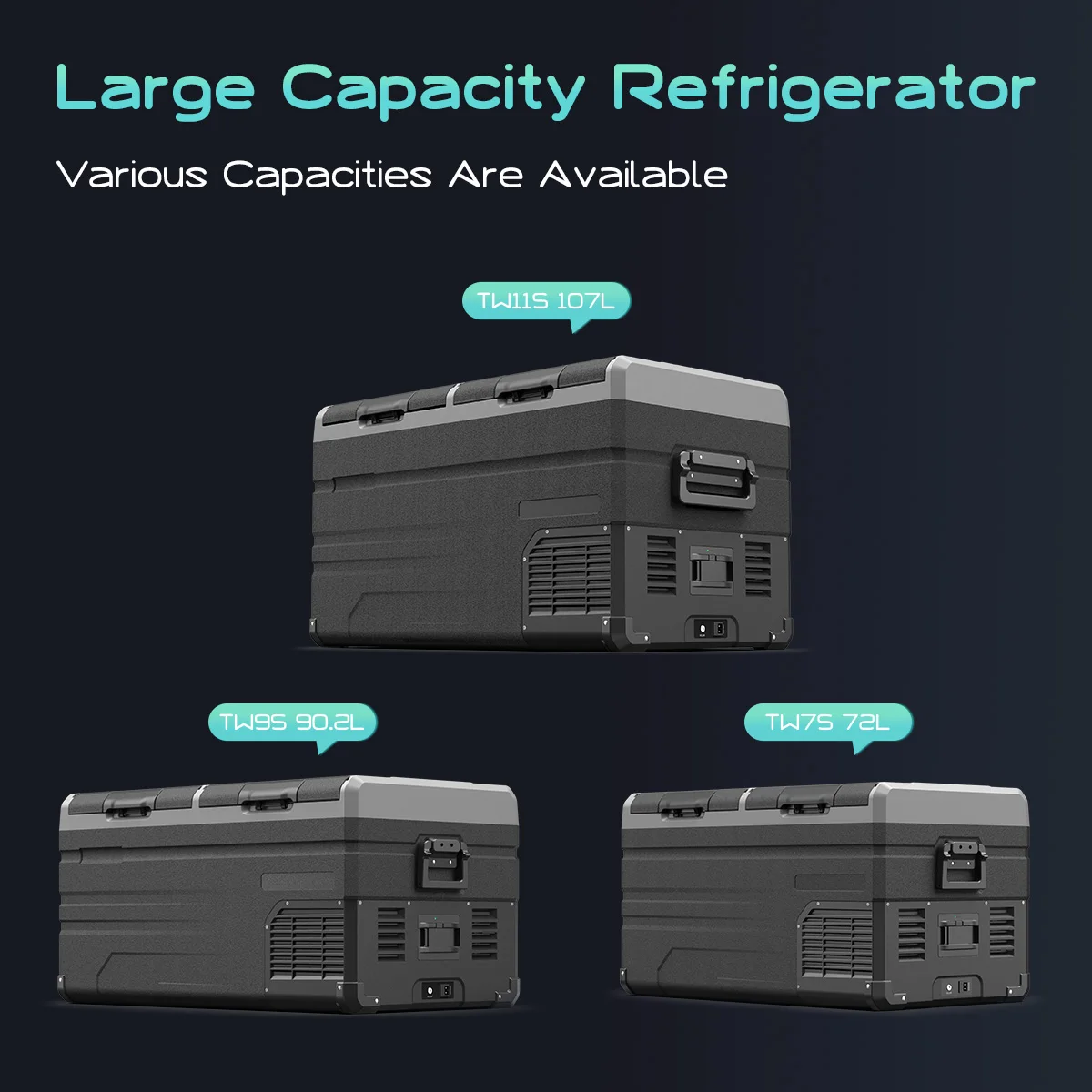 12v 24v Portable Compressor Car Fridges Truck Refrigerator 12 Volt Dc Fridge Used Camping Cooler Box Mini Deep Freezer for Car