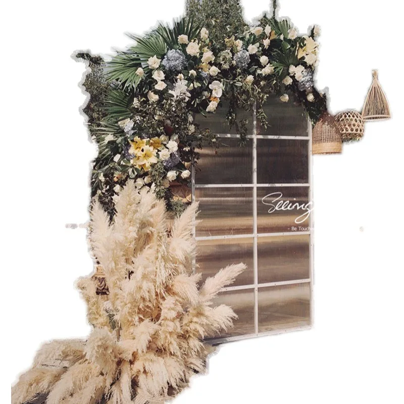 New Wedding Wrought Iron Props Decorate Wedding Scene Furnishing Articles Black Screen Arch Background