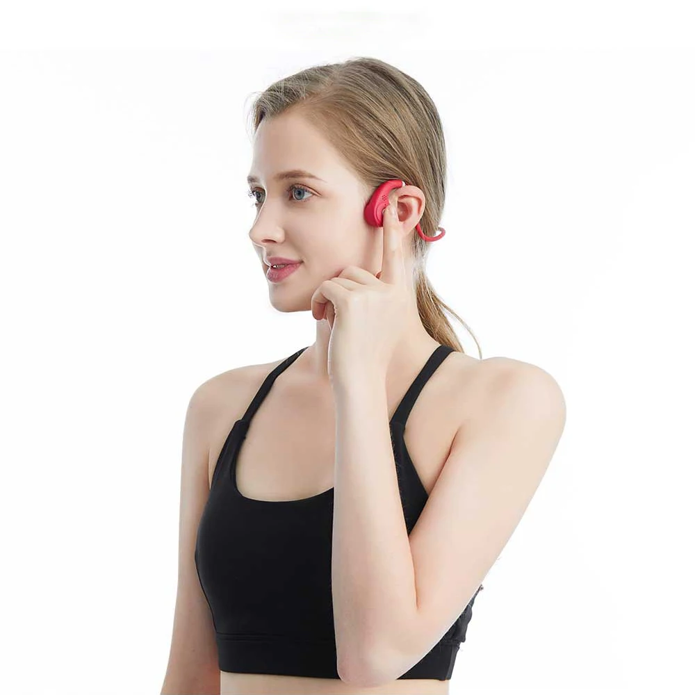 Bluetooth 5.0 wireless headsetSweat Resistant Sports Earphones with Microphone Volume Control Bone conduction headphones