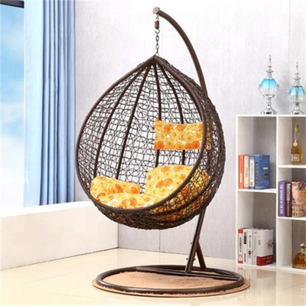 Rattan Swing Patio Garden Weave Hanging Egg Chair with Cushion and Cover In or Outdoor