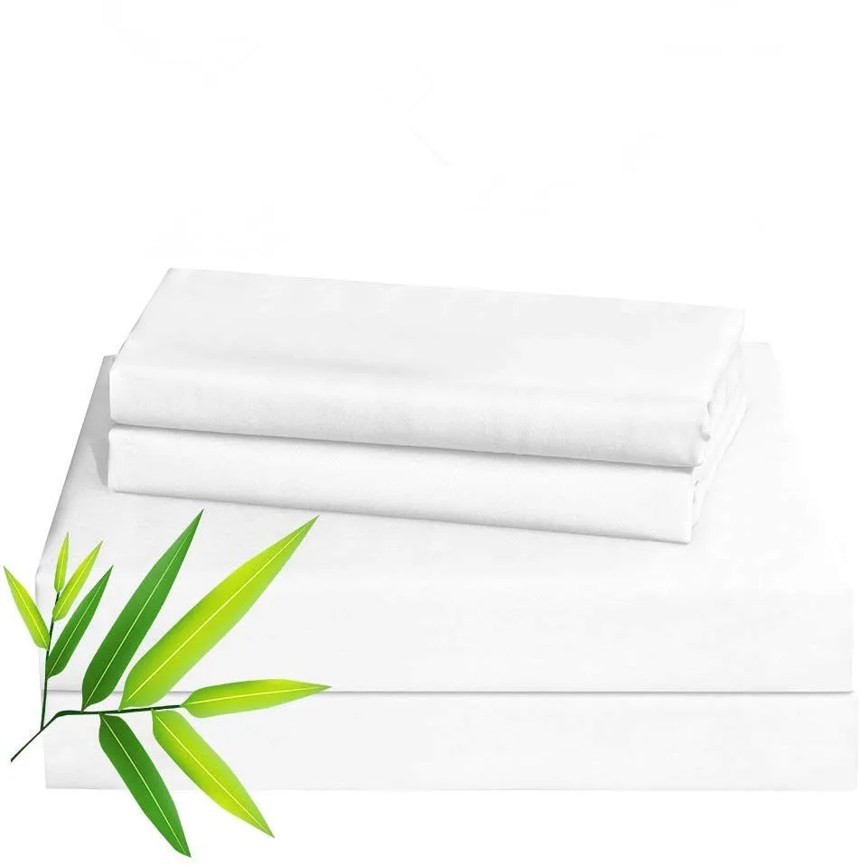 
Superior Soft 100% Bamboo Hotel Bed Linen with Deep Fitted Sheet Custom Packaging 