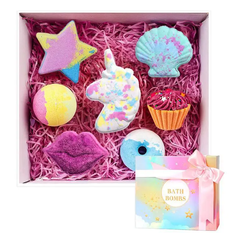 Factory Wholesale Hot Selling Custom Packing Private Label Organic Bubble Fizzy Bomb Gift Set Spa Bath Bomb