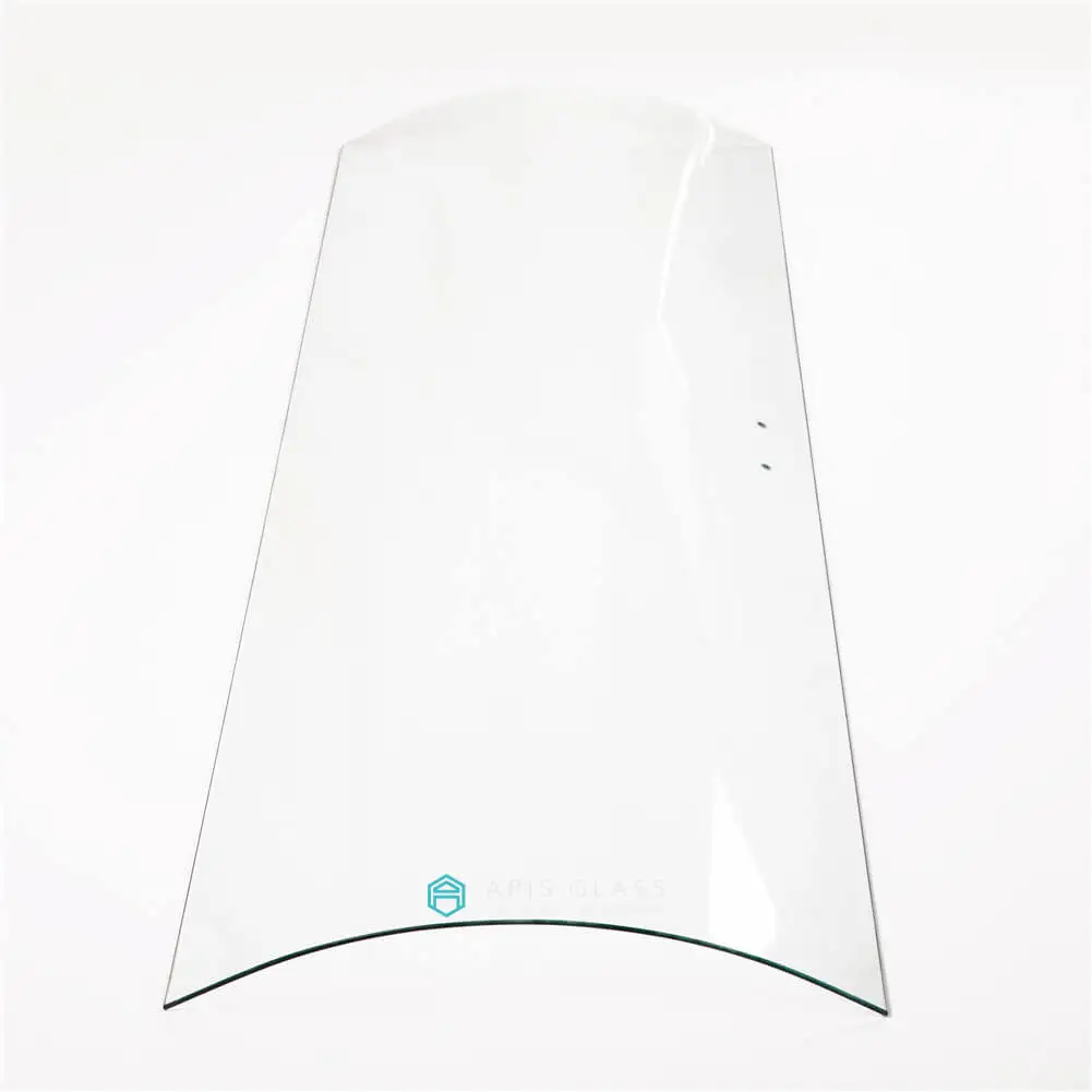 China custom big size curved tempered glass bent toughened  panels supplier Europe quality bent shower room glass