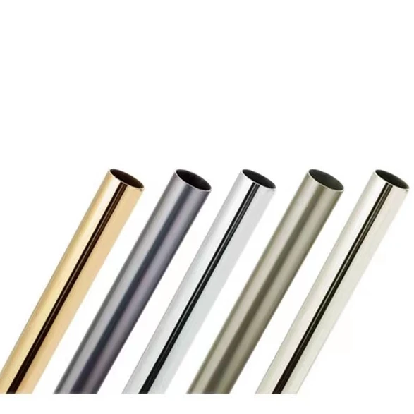 Sondoly 3m Steel Pipe Round Wardrobe Tube 25mm diameter iron Chrome wardrobe pipe