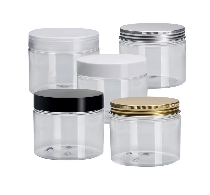200ml 200g Round Shape Clear Plastic jars for body cream Bath Salt  Personal Care Cosmetic Ice Cream Food Storage Container