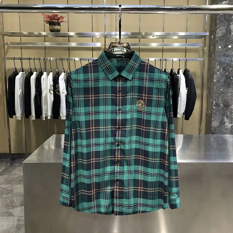 Winter Plus Size Mens Shirts Fleece Flannel Lined Long Sleeve Button Down Shirts