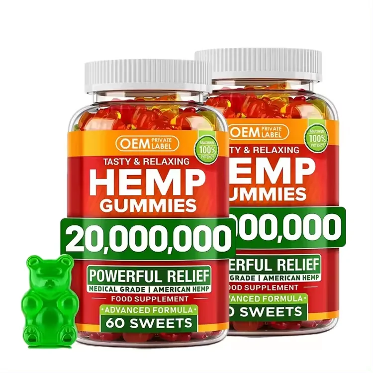 Biocaro OEM Hemp Gummies for Healthy Bedtime Hemp Sleep Ensure peace of Mind and Body with Pure Hemp Oil Extract Fruity Gummy