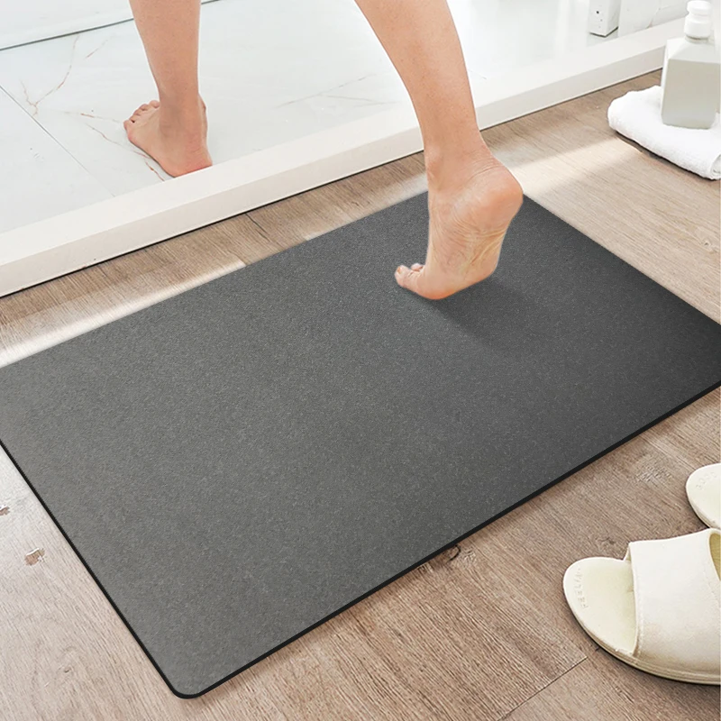 Japan Style Diatomite Bath Mat Absorbent Floor Mat Quick Dry Non Slip Toilet Carpet Mat