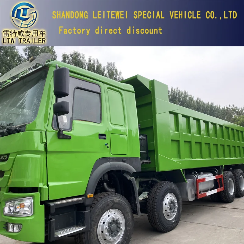 Factory Direct Sales Used Sino right hand drive 371HP 375HP 12 Wheel  Tipper Heavy HOWO Truck Dump Truck for Sale