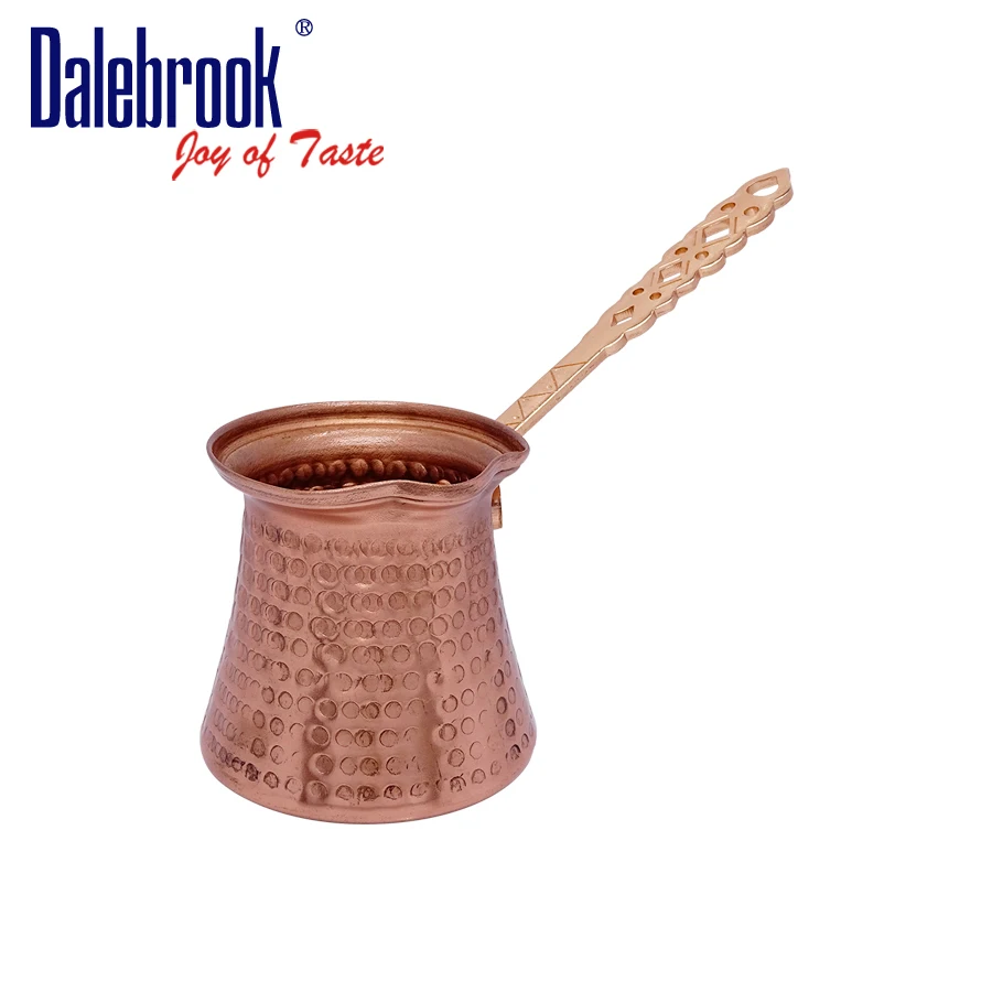
Dalebrook Turkish Arabic Greek Cezve Ibrik Brass Copper Coffee Pot Coffee Mug Warmer Milk Pot Cup with Lid for Cookware Set 
