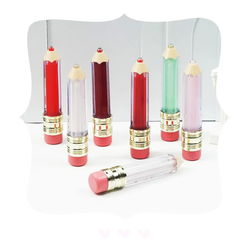 Hot selling Unique Pencil Shaped lip Oil Private Label Custom Logo Lipgloss Moisturizing Wholesale Vegan Fruit Lip Oil Pen