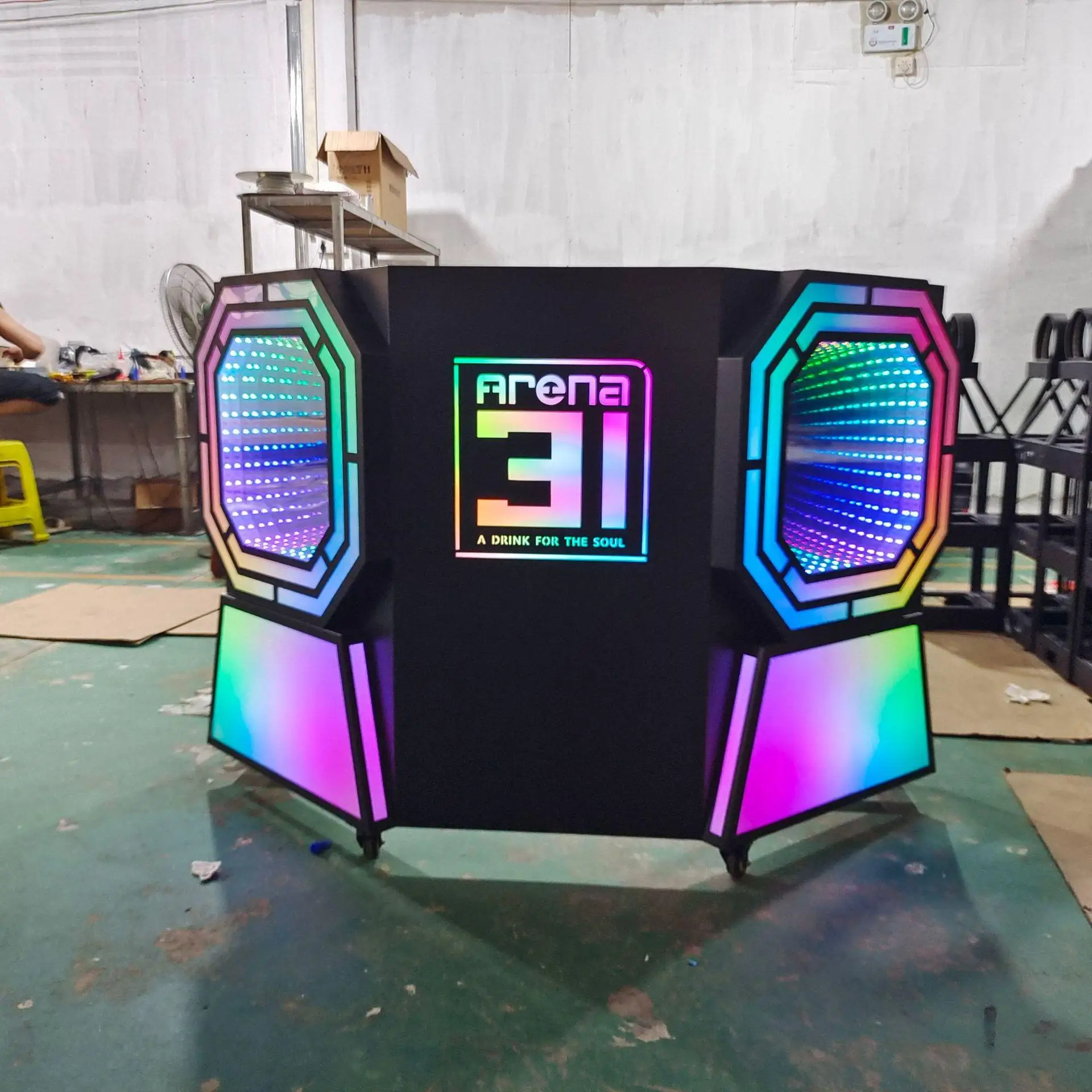 Wholesale Facade Stand DJ Booth LED DJ facade table for Party Events Home Bar Nightclub