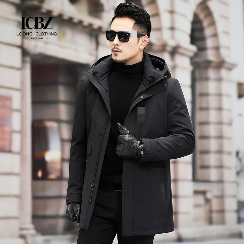 Winter Jacket Coat Boys Padded Black Long Custom Men Nylon Velvet Denim Jacket Manufacturers Fur Down Puffer Jacket