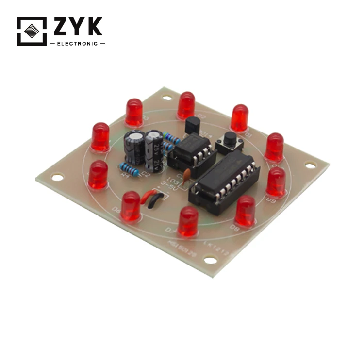 High Quality DIY Electronic LED Flashing Wheel of Fortune Kit Factory Wholesale Price