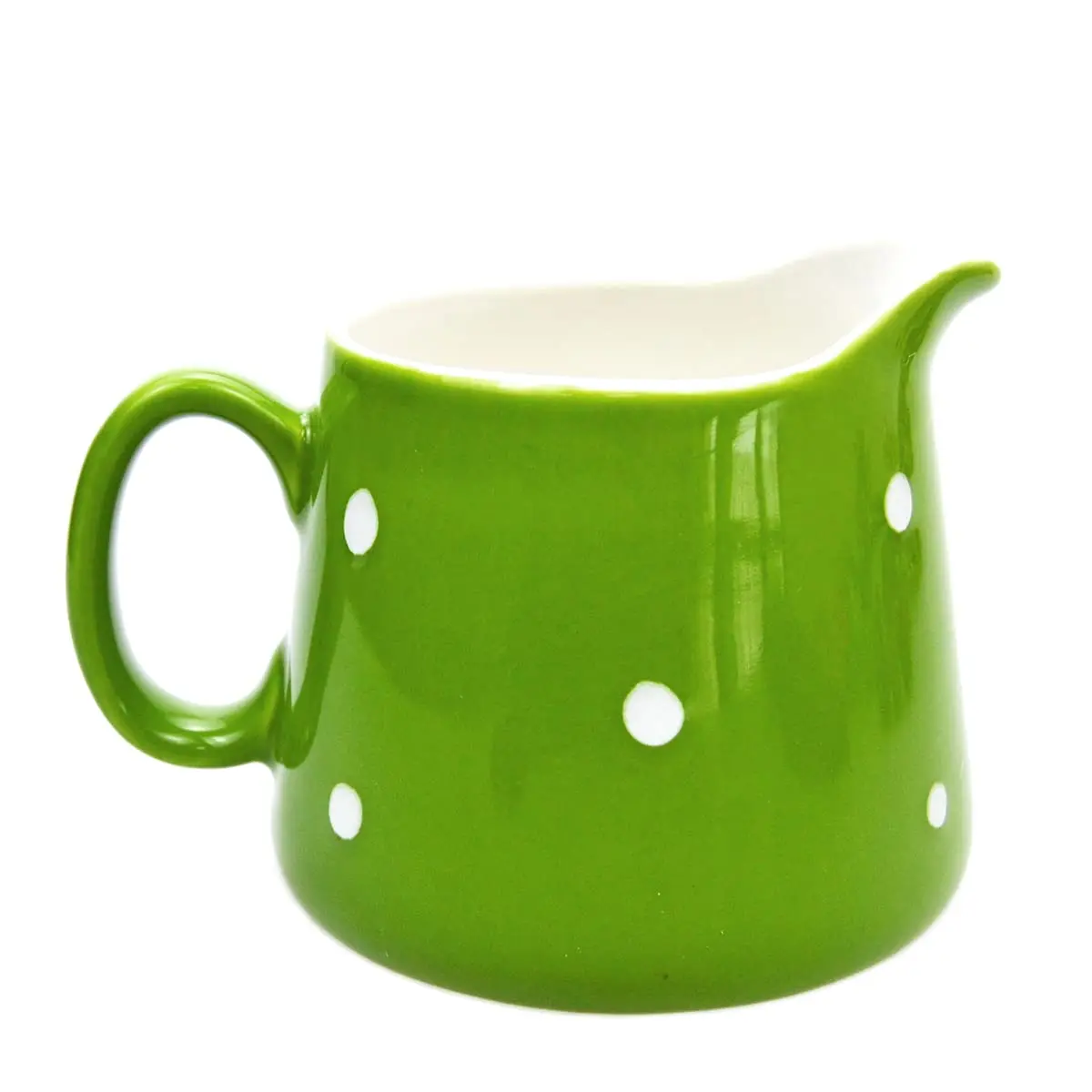 Polka Dot Ceramic Creamer with Handle Coffee Milk Creamer Pitcher Serving Pitcher Sauce Pitcher Milk Creamer Jug for Kitchen
