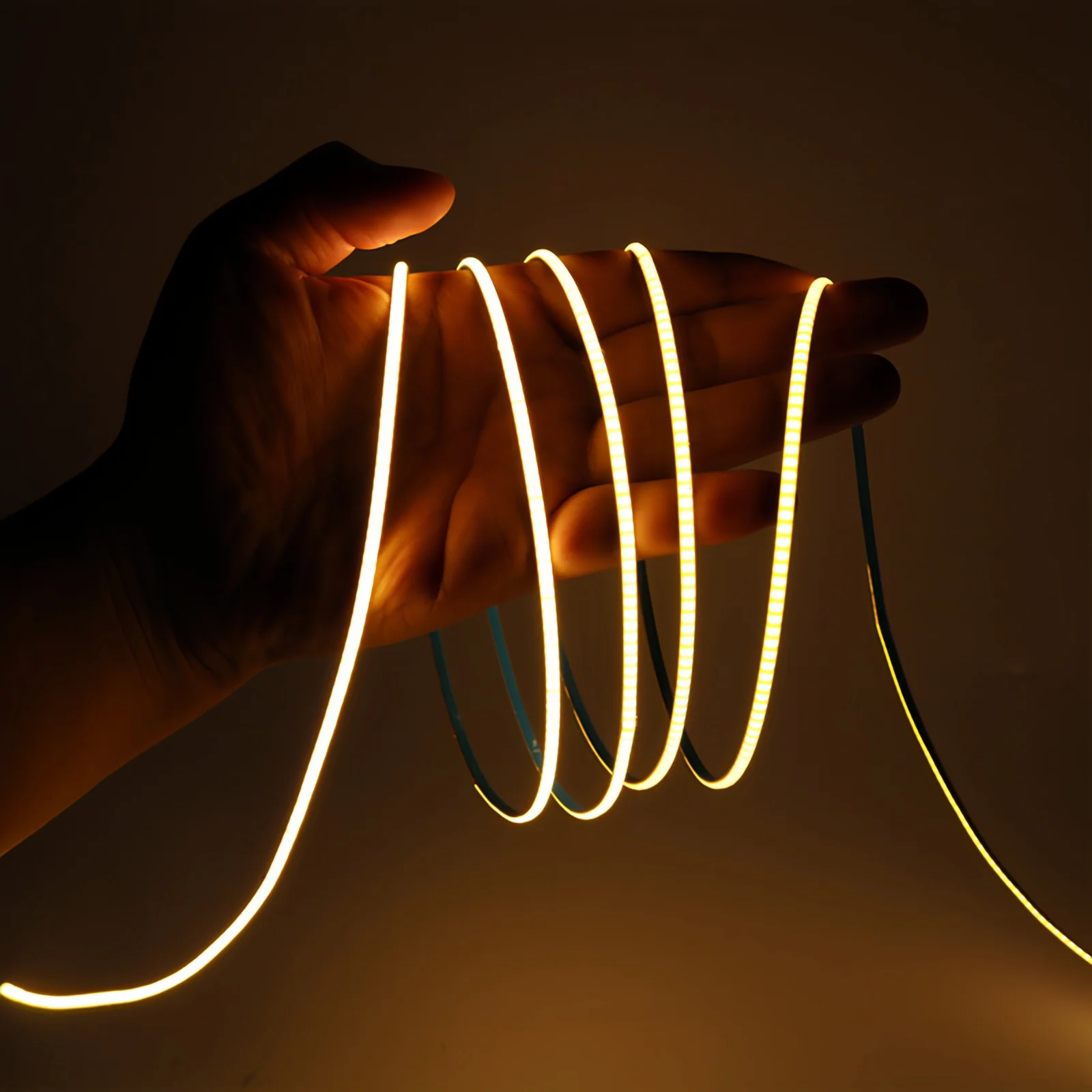CE ROHS Mini 3mm Led Flexible Tape Lights Cob Strip Light DC 12V/24V 3000K 4000K 6000K Cob Led Strip 3mm 5mm 8mm
