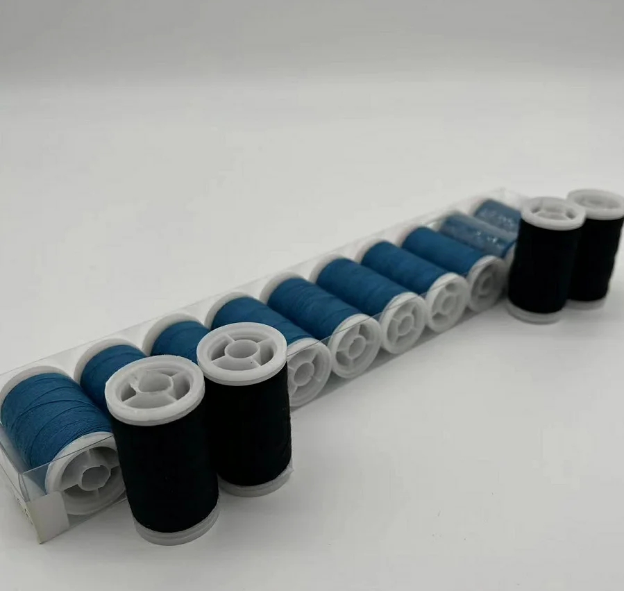 High Quality Colorful Polyester Sewing Thread 40/3 100% Polyester Mini Sewing Kit for Textile