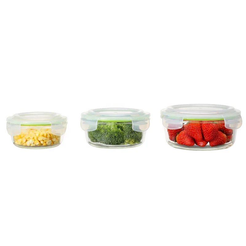 2024 Fremoro  Food Container set 3 with fork spoon utensil bento box set Good  product for Microwave Oven Safe Glass with LFGB