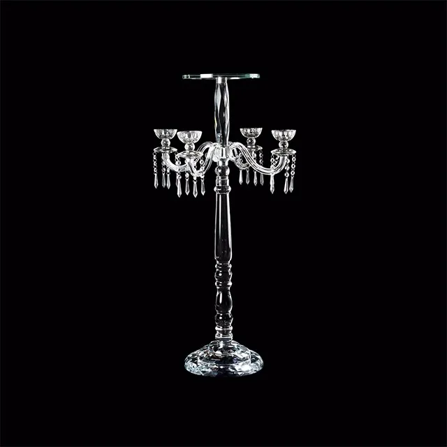cheap hanging wedding table centerpiece crystal candelabra candlestick