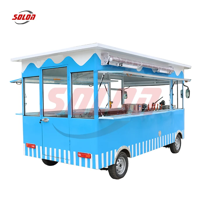 Mobile Camp Kitchen Snack Outdoor French House Coffee Truck Food Barbecue Trailer Truck