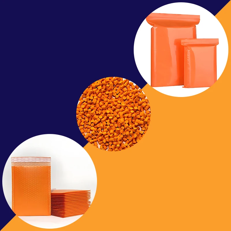 Belief Manufacturing  3-4% Add Ratio orange masterbatch for courier bags
