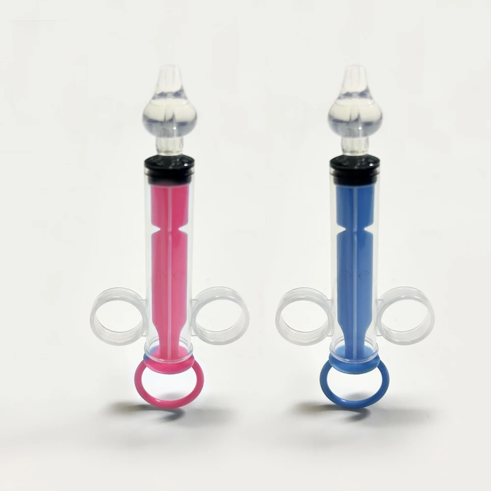 CE Approved Single Hand Use 3-rings 10ml Syringe Nose Cleaner Silicone Baby Nasal Aspirator