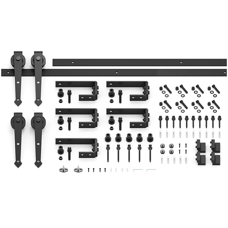 China factory price SJ2205 Carbon Steel Sliding Door Upper Rail Classic Barn Door Hardware Kit For Storehouse