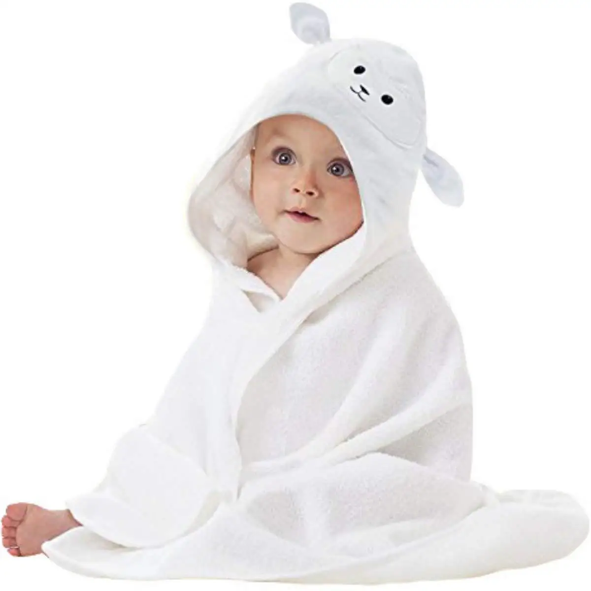 Wholesale 90*90 CM Animal Design Bamboo Cotton Baby Hooded Bath Towel Baby Towels Bamboo Hooded Hooded Beach Towel