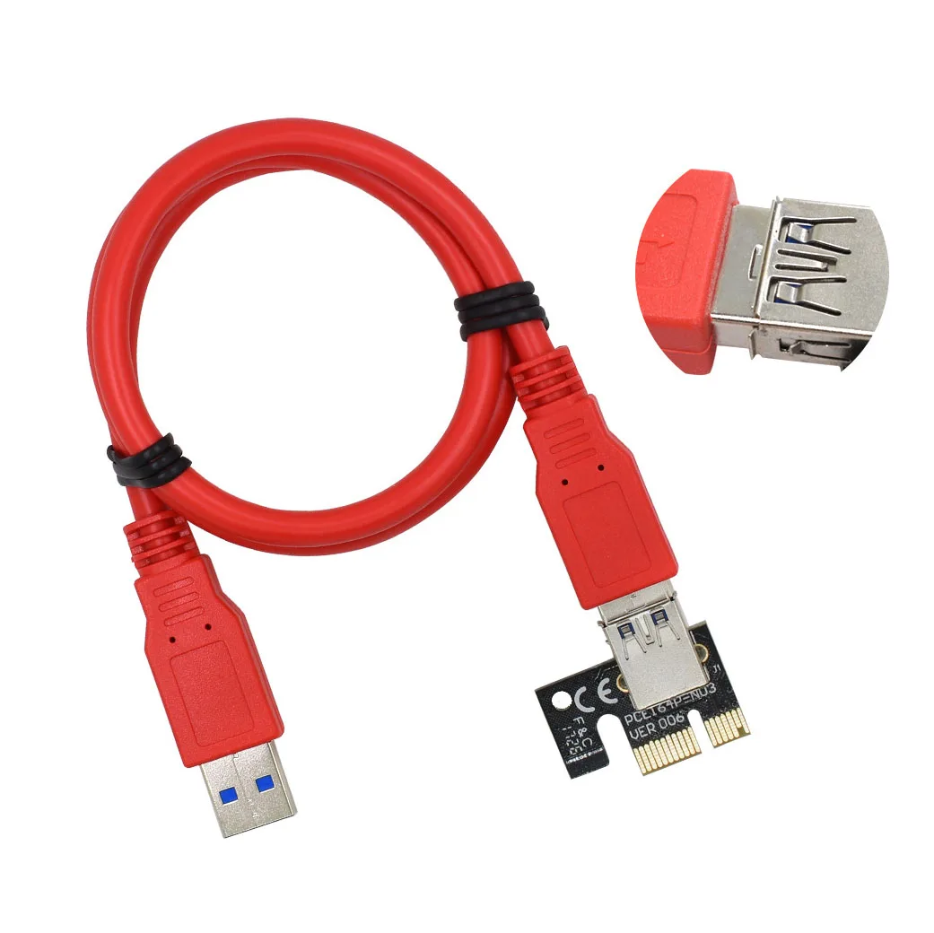  Недорогой Райзер 009s PCI-E Экспресс-Кабель 1X до 16X графический удлинитель Ethernet ETH Майнер адаптер карта 60 см
