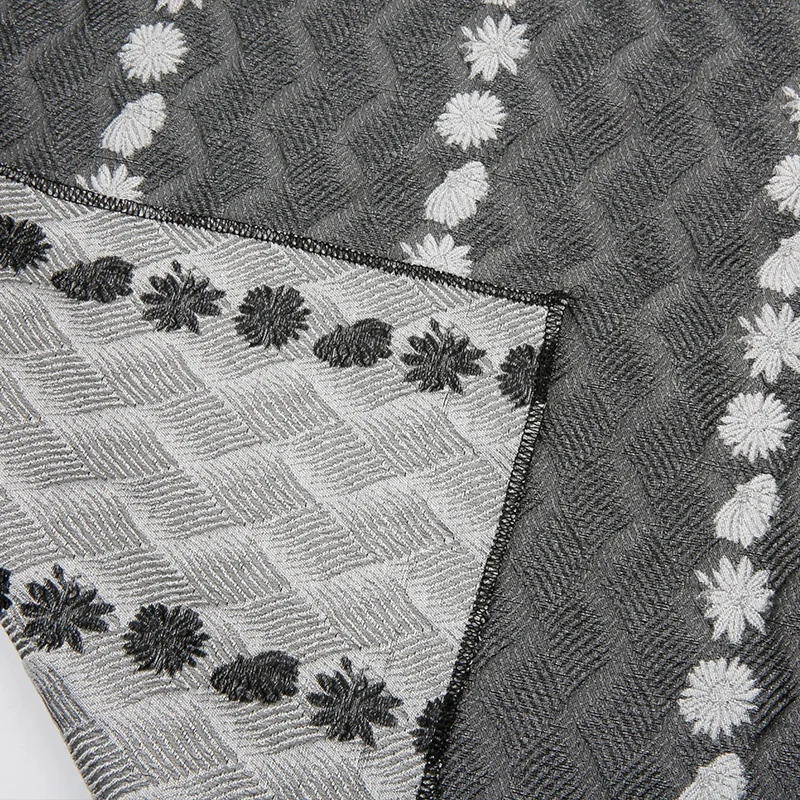 
SBR97A Trending Design Abaya fabric Black Rayon Jacquard Fabric For Dress 