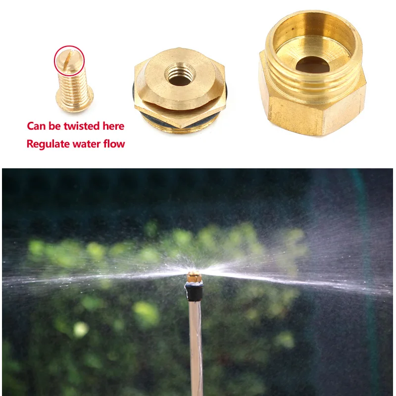 
water irrigation garden nozzle small fan shape brass sprinkler atomized sprinklers 