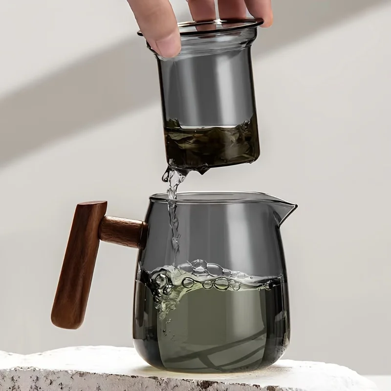 Modern Home 480ml Capacity Electric Ceramic Teapot Hand-Blown Glass Single Pot for Tea & Coffee High Temperature Oven